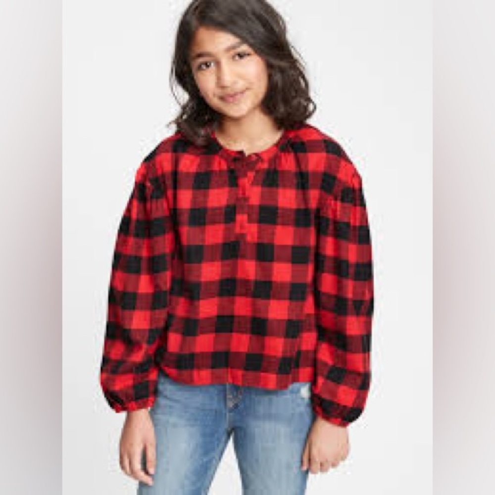 GAP Buffalo Plaid Blouse